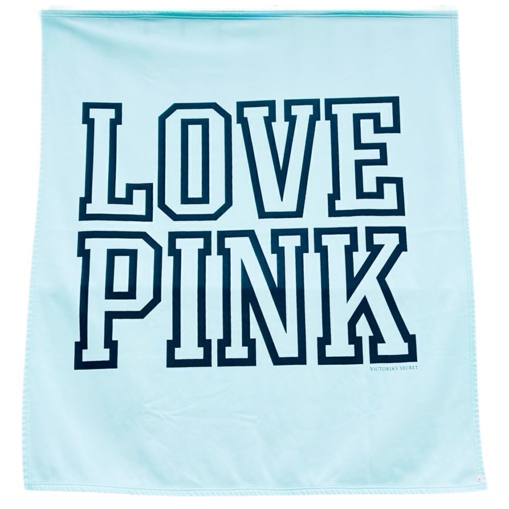 Victoria’s Secret PINK Stadium Blanket Light Blue